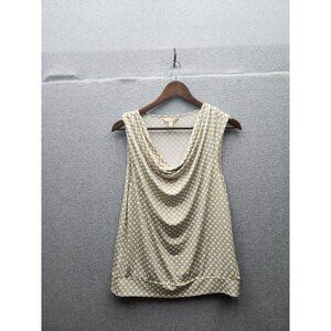 Banana Republic Sleeveless Cowl Neck Top Geometric Print Large